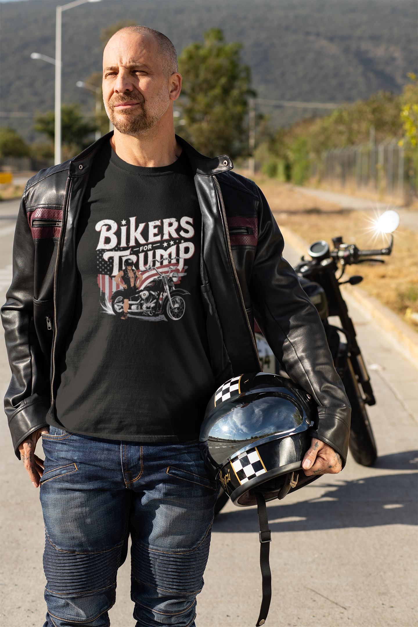 Bikers For Trump - Premium Quality Tee, Made in the U.S.A.
