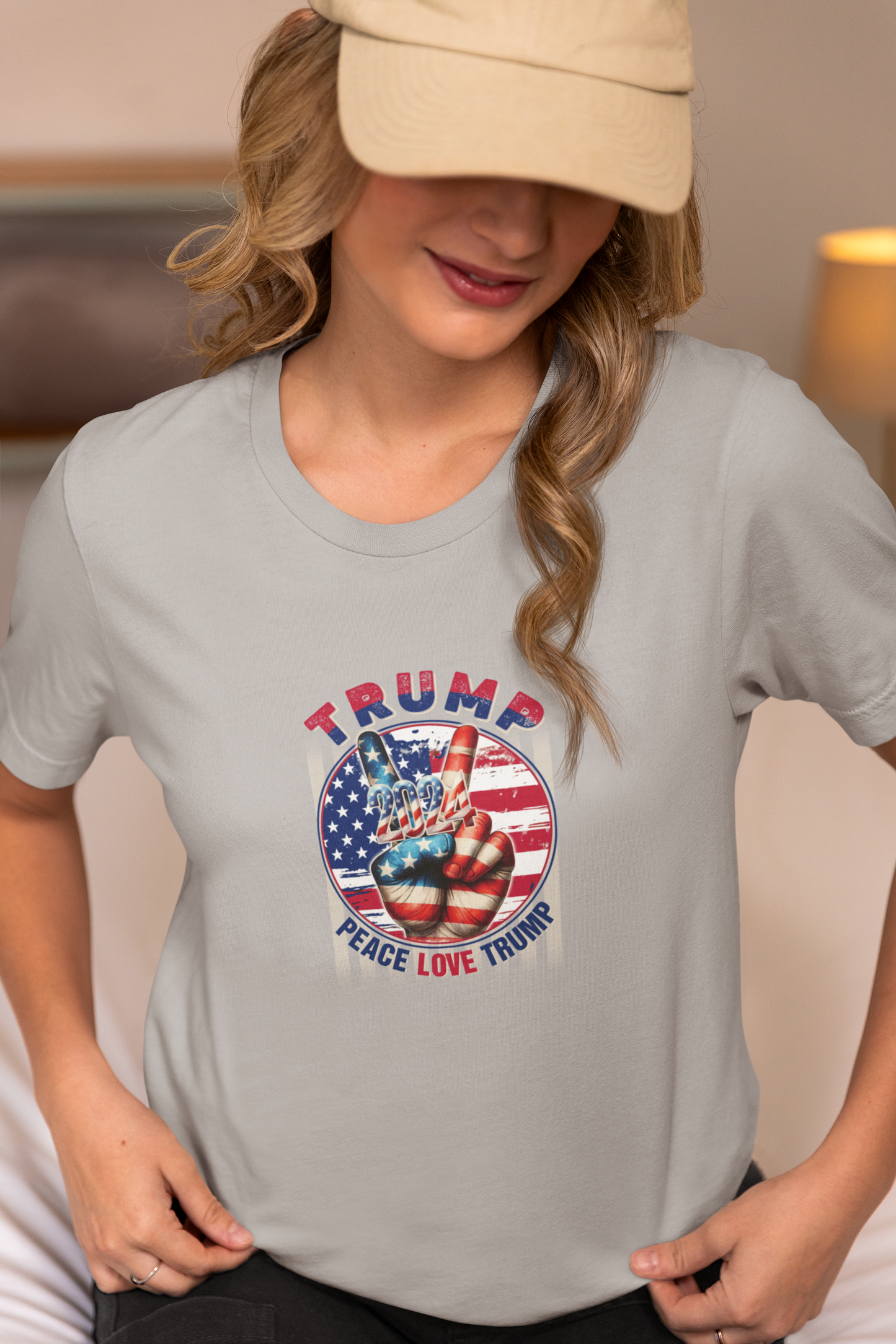 Peace Love Trump - Premium Quality Tee, Made in the U.S.A.