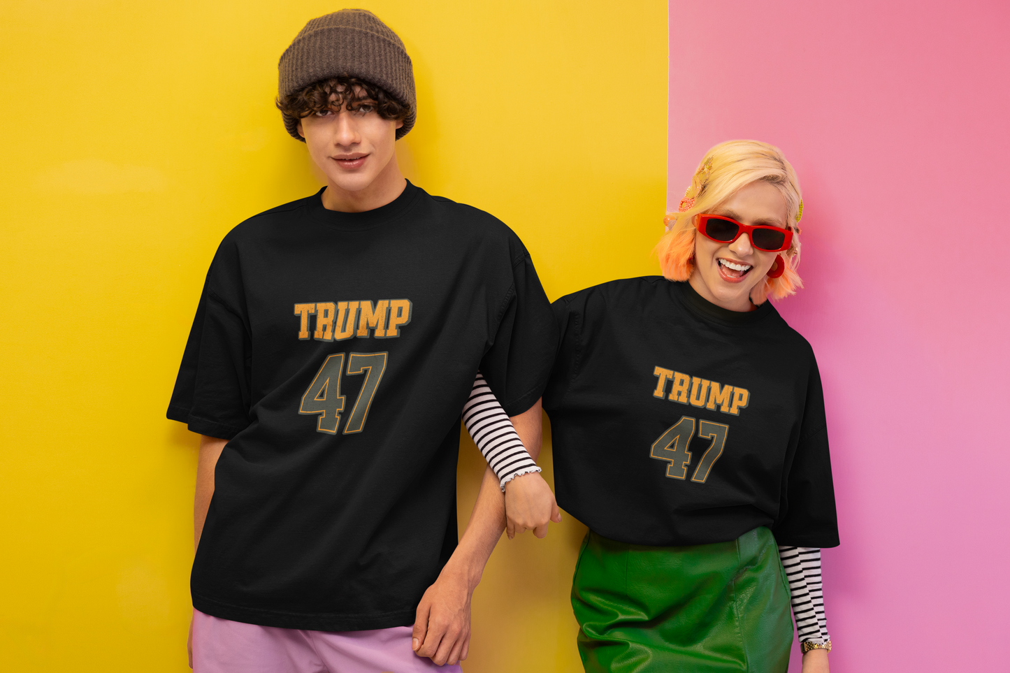 Trump 47 Gold Lettering - Premium Quality Tee, Made in the U.S.A.